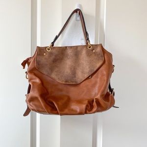 Brown hobo hand bag